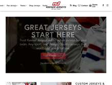 Tablet Screenshot of keenerjerseys.com